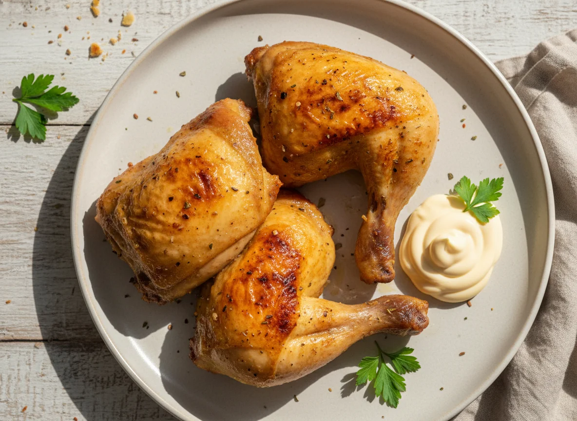 Frango assado com maionese photo
