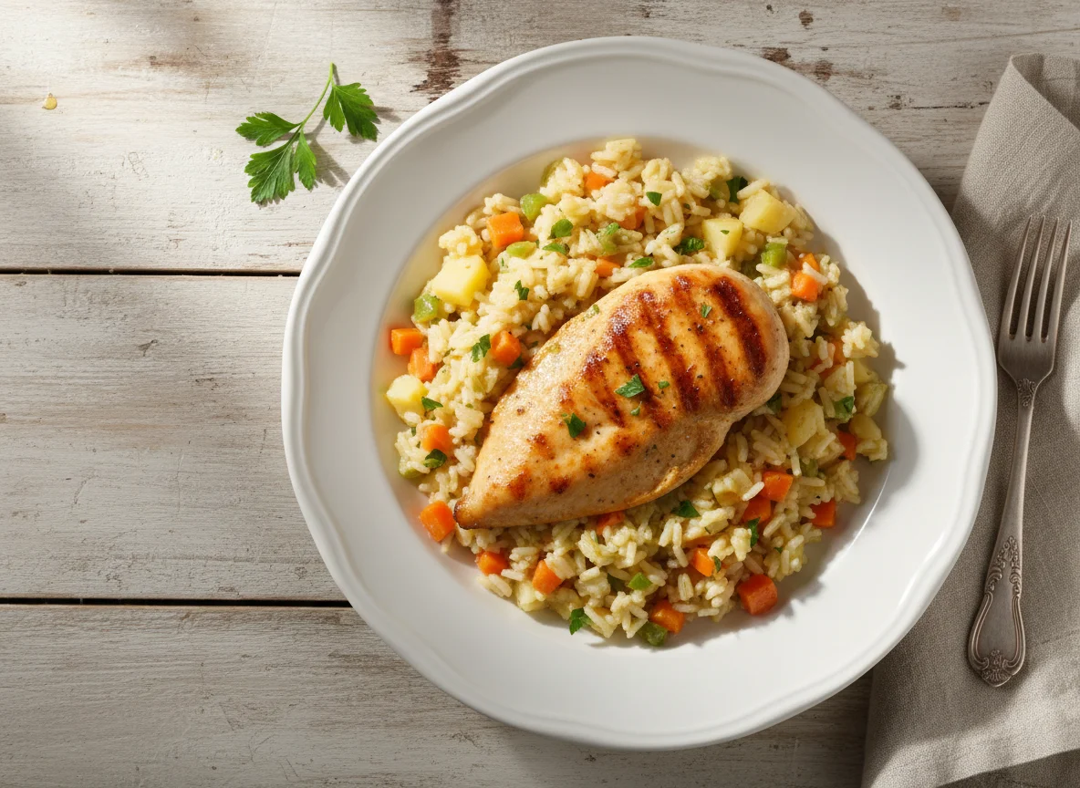 Frango com Arroz Cremoso de Legumes photo