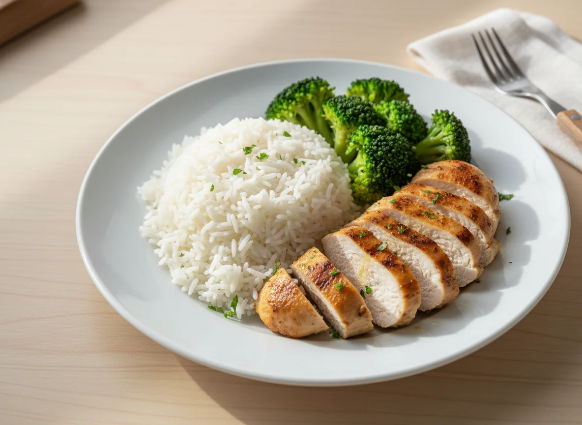 Frango com Arroz e Brócolis photo