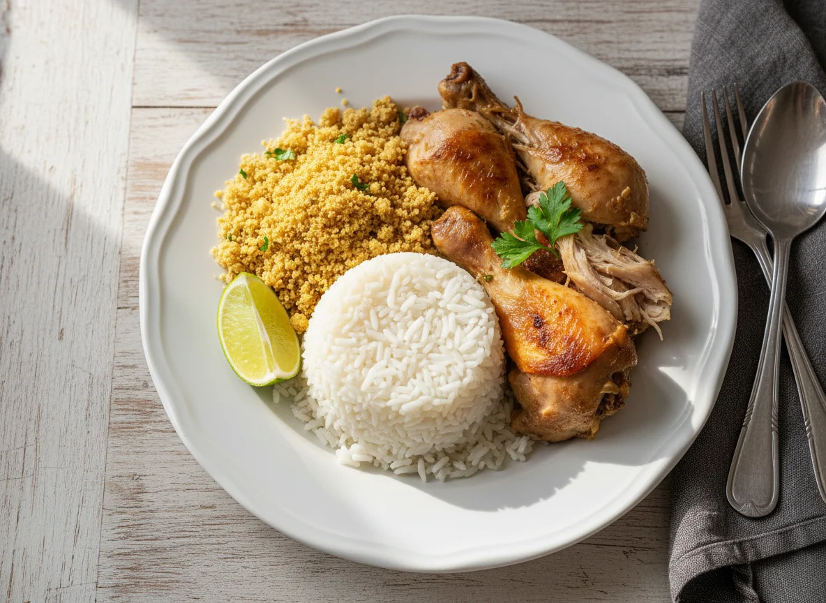 Frango com Arroz e Farofa photo