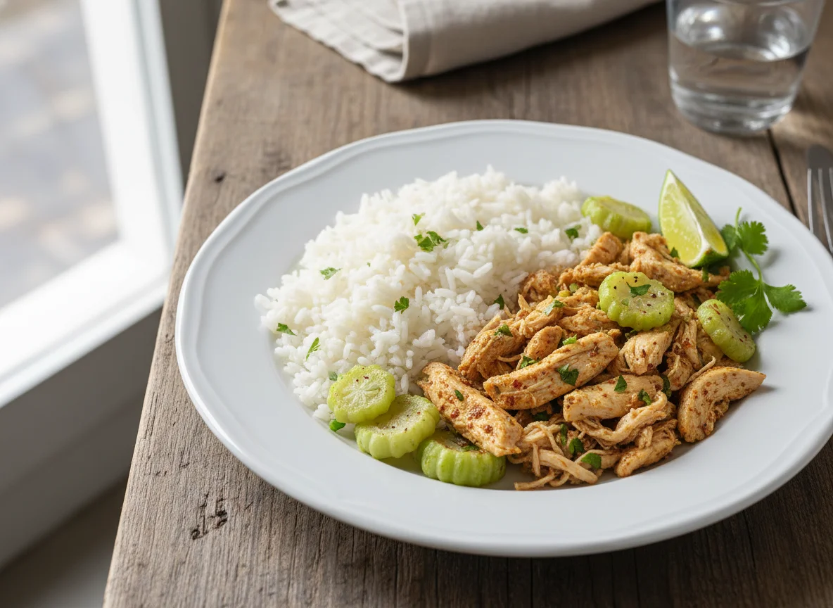 Frango com Arroz e Maxixe photo