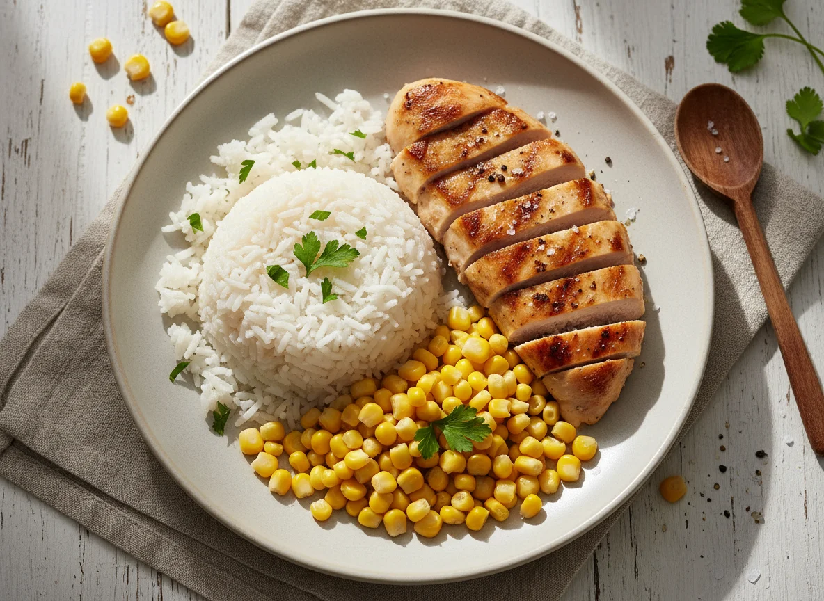 Frango com Arroz e Milho photo