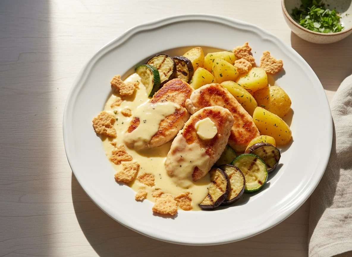 Frango com Batatas e Molho Cremoso photo