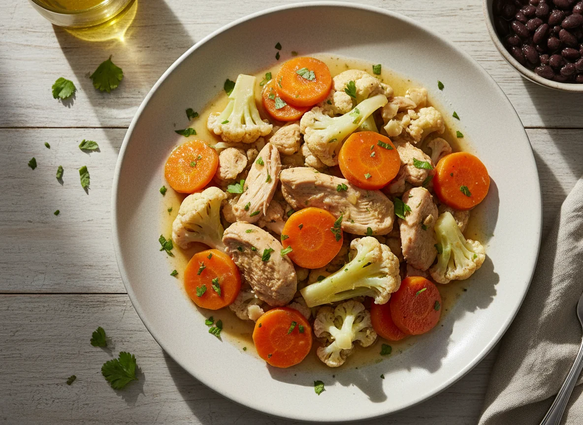 Frango com Couve-flor e Cenoura photo