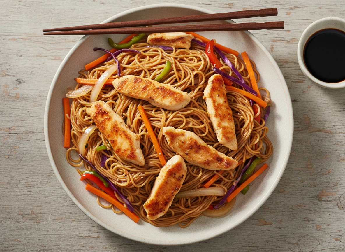 Frango com Noodles e Legumes photo