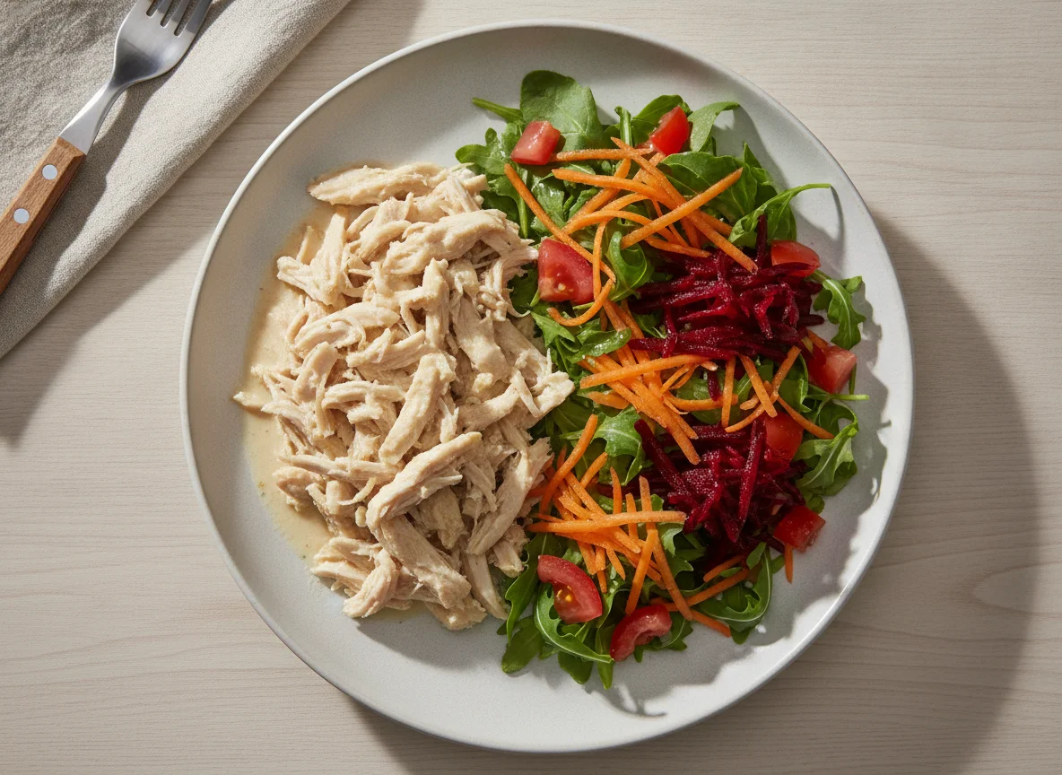 Frango Desfiado com Salada Mista photo