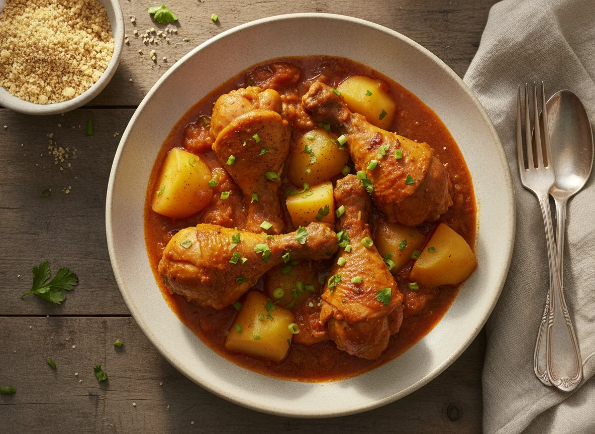 Frango ensopado com batata photo