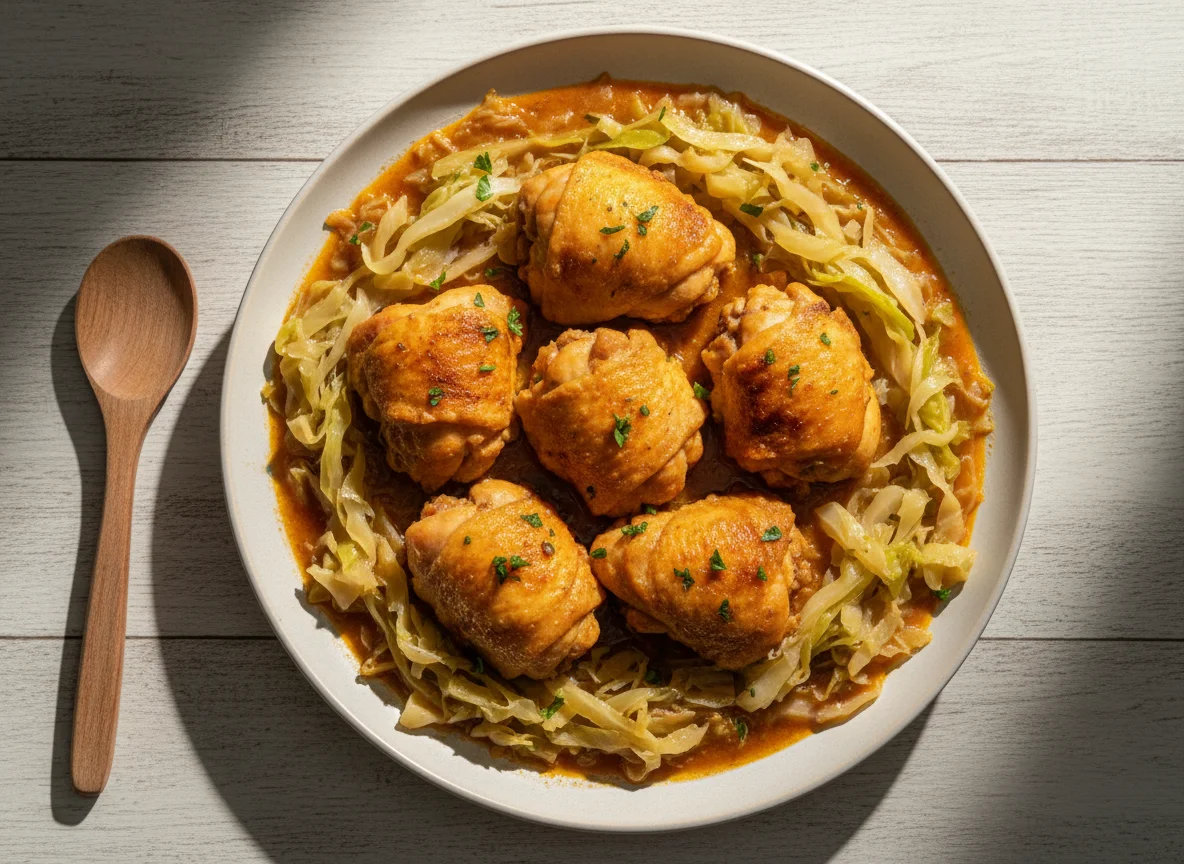 Frango ensopado com repolho photo