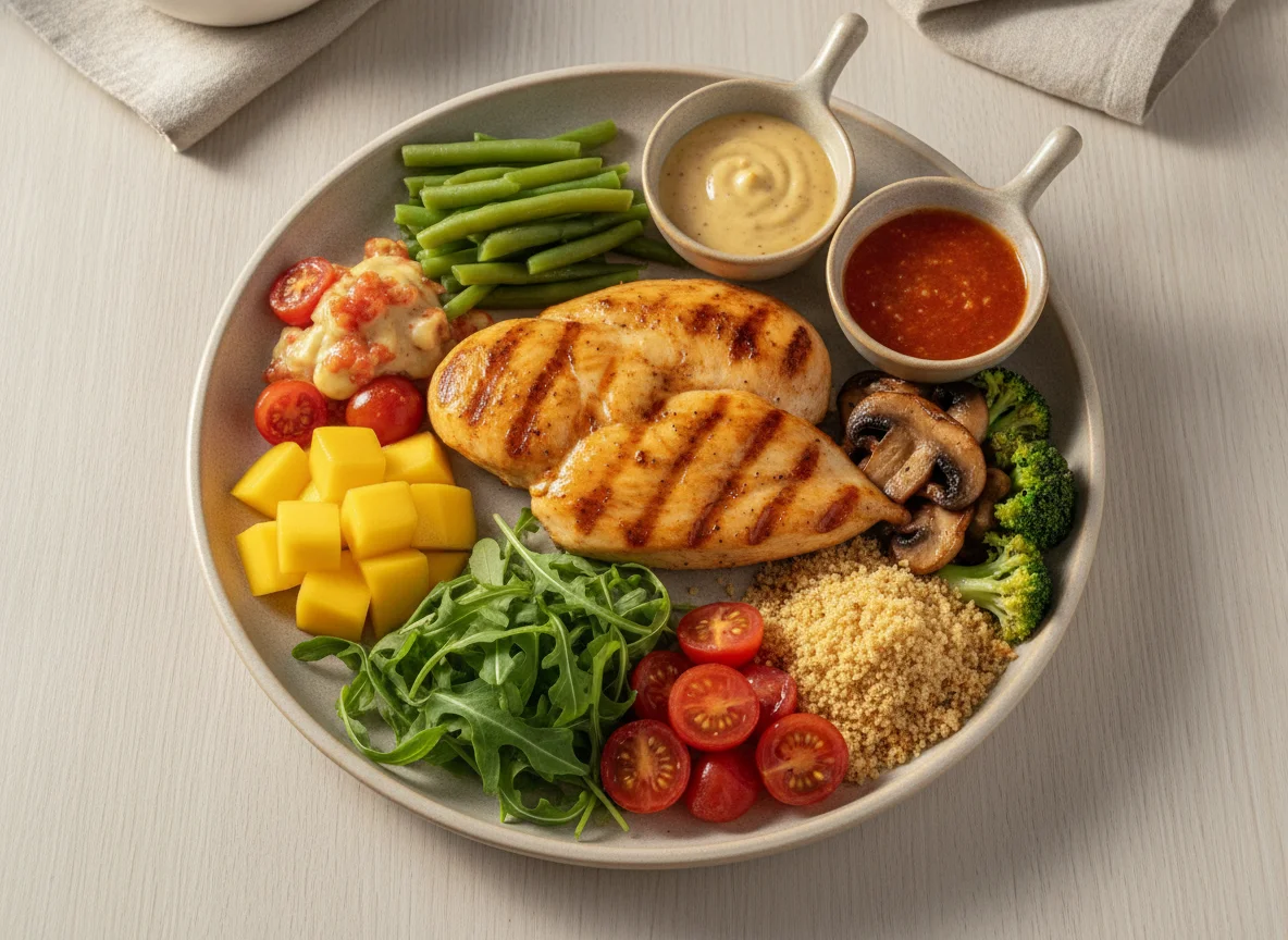 Frango Grelhado com Salada e Legumes photo