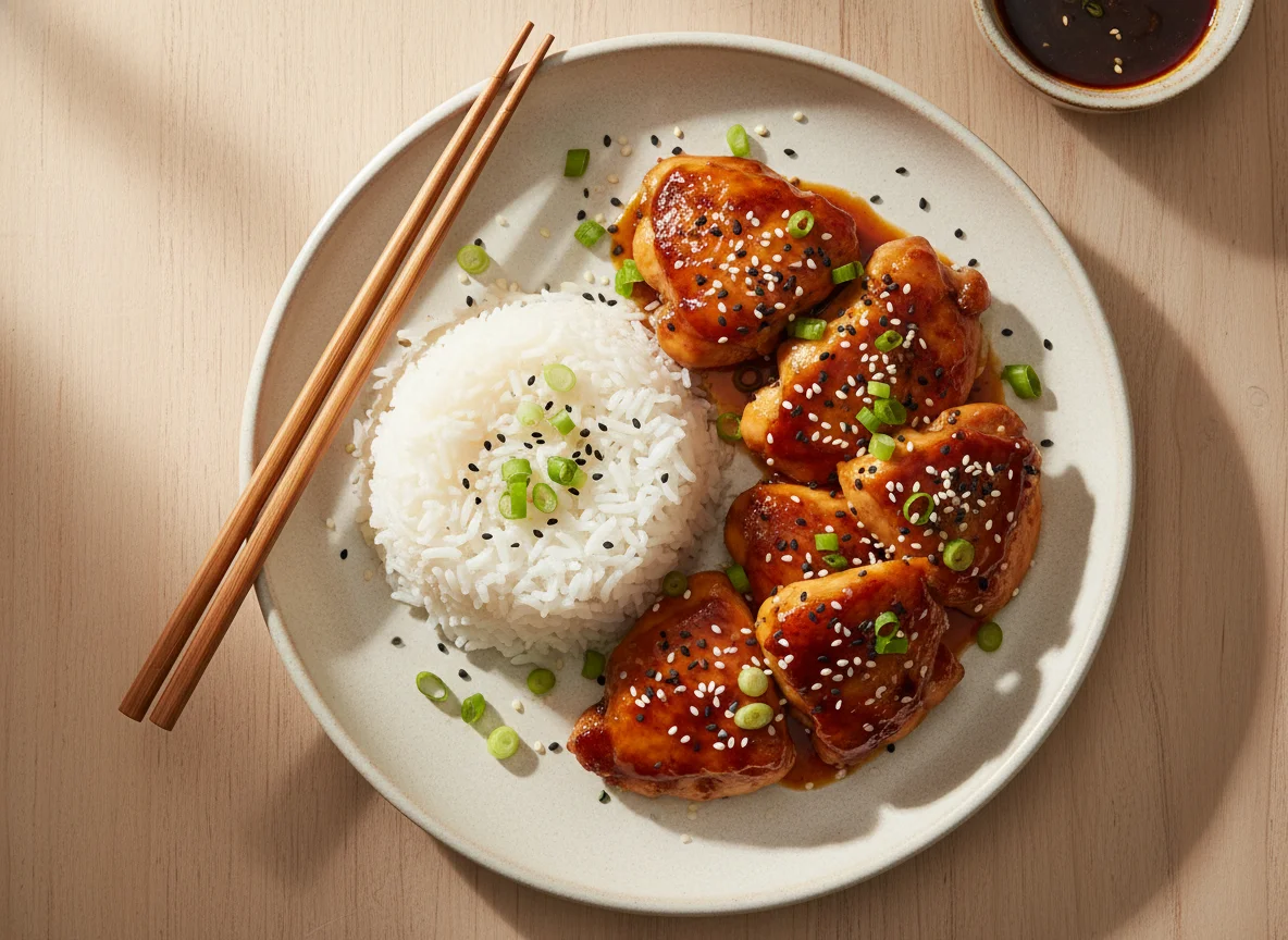 Frango Teriyaki com Arroz photo