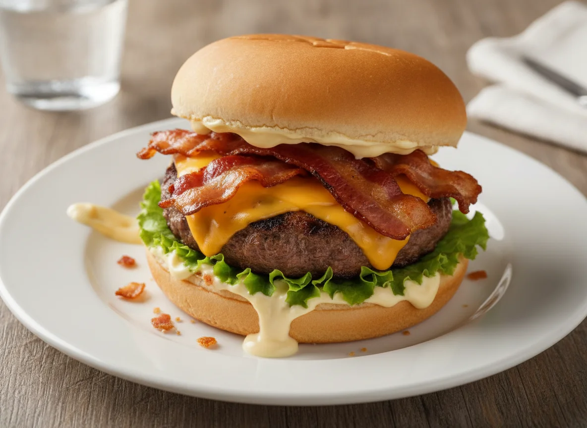 Hambúrguer com Bacon e Maionese photo