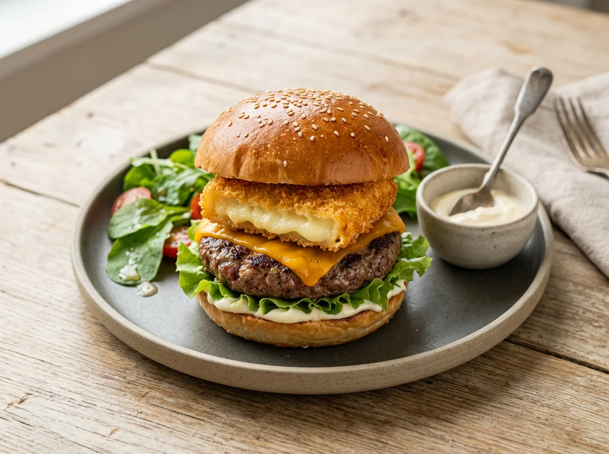 Hambúrguer com Catupiry Frito photo