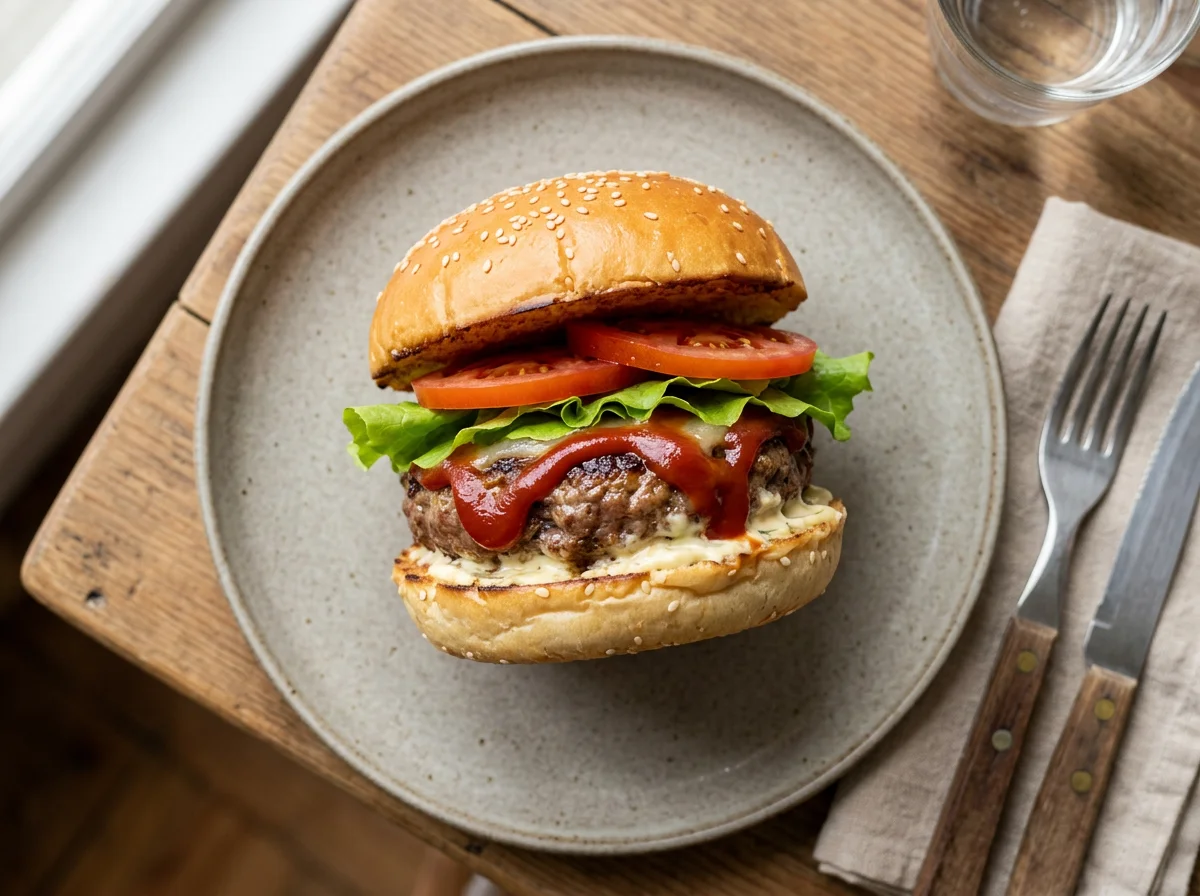 Hambúrguer com Ketchup photo