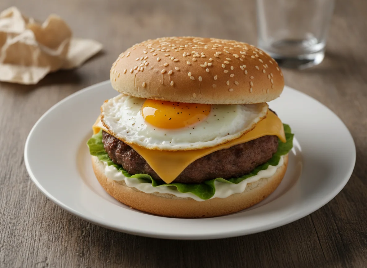 Hambúrguer com Ovo e Queijo photo