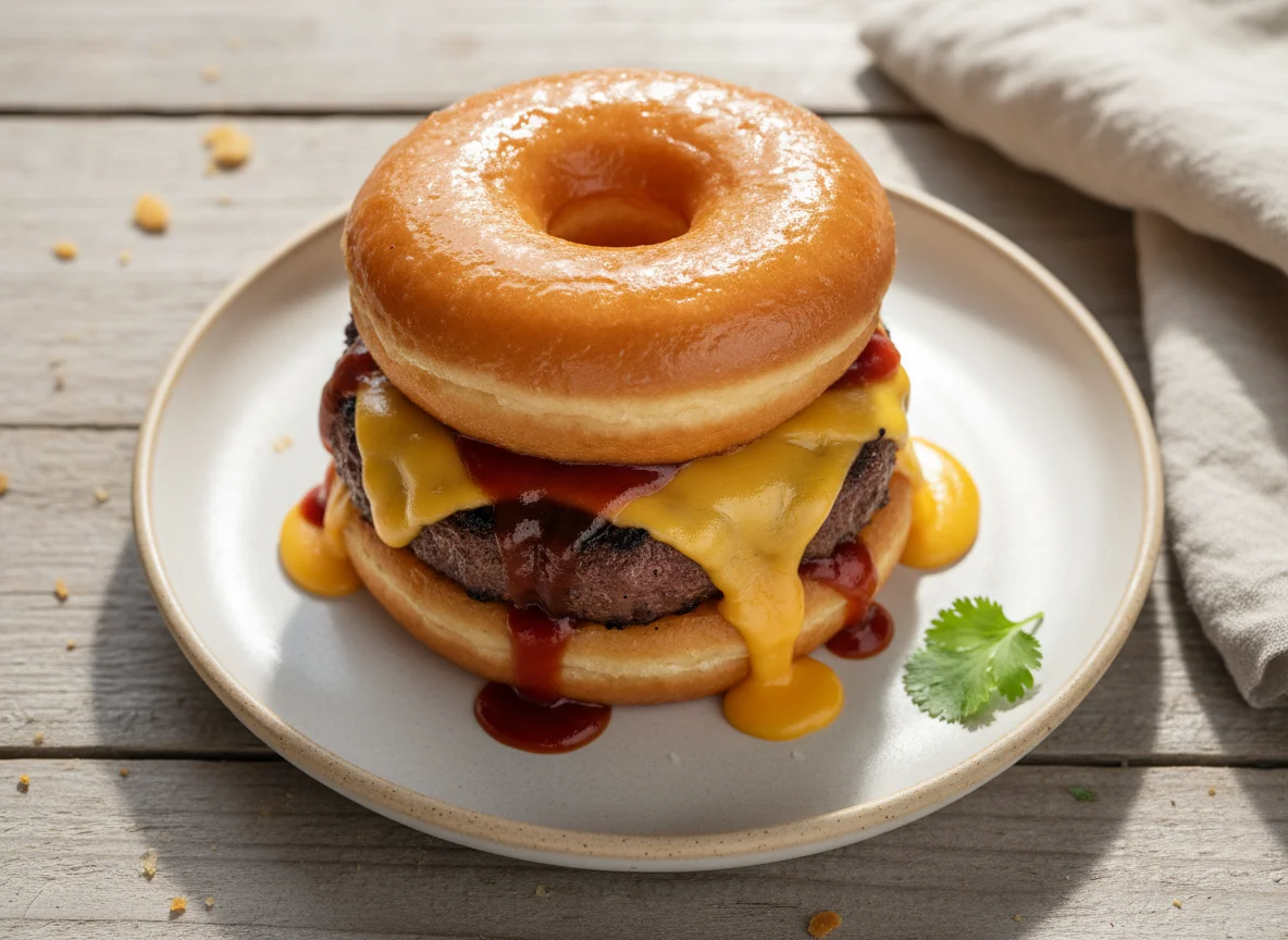 Hambúrguer com Rosquinha Glaceada photo