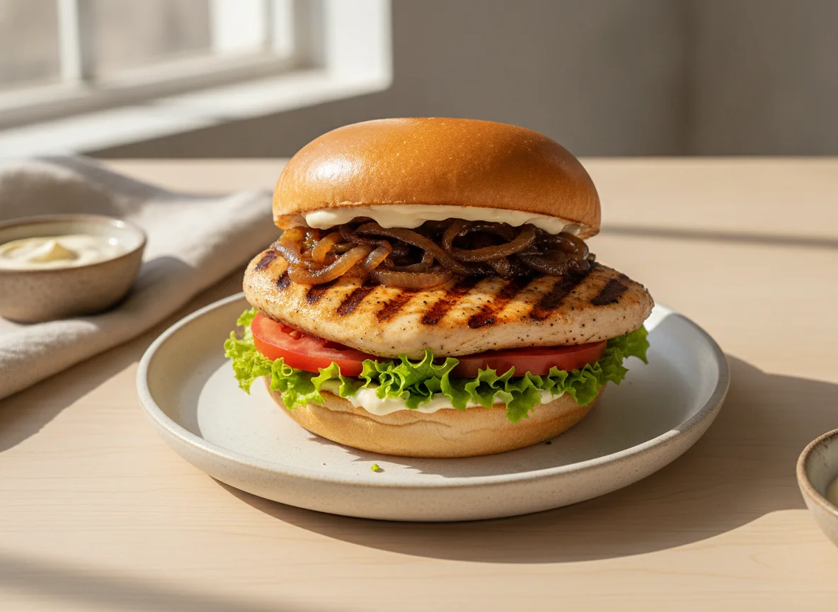 Hambúrguer de Frango Grelhado photo