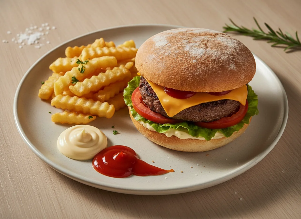 Hambúrguer Madero com Batatas Fritas photo