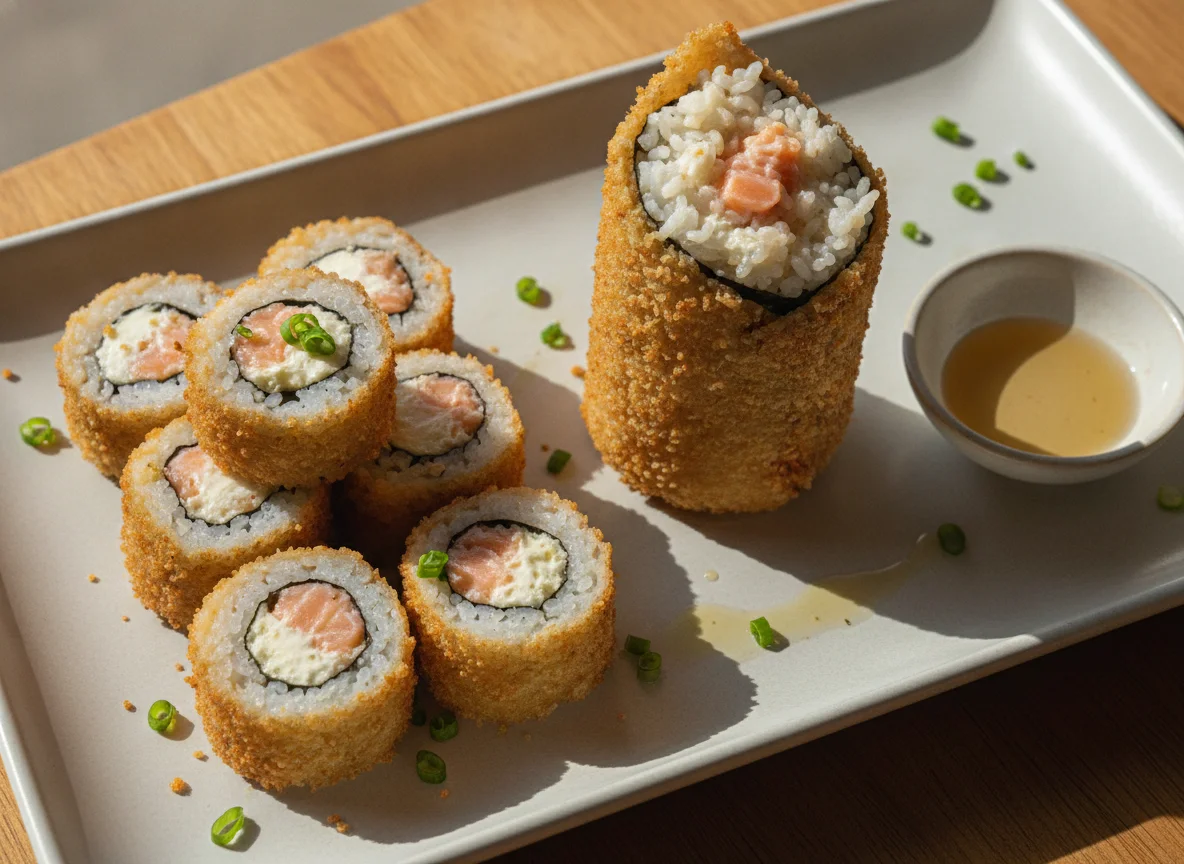 Hot Roll de Salmão e Temaki Frito photo
