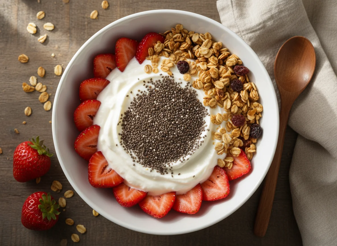 Iogurte zero com chia photo