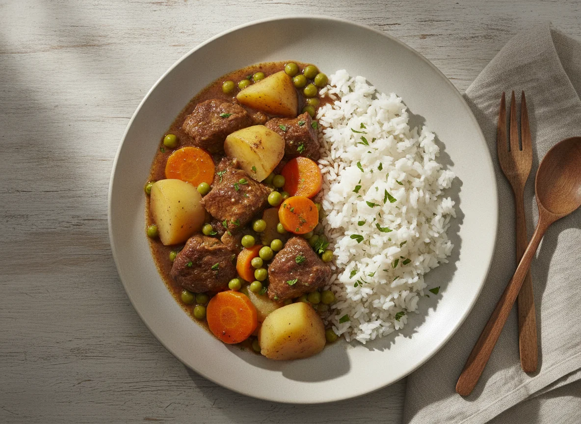 Jardineira de Carne com Arroz photo