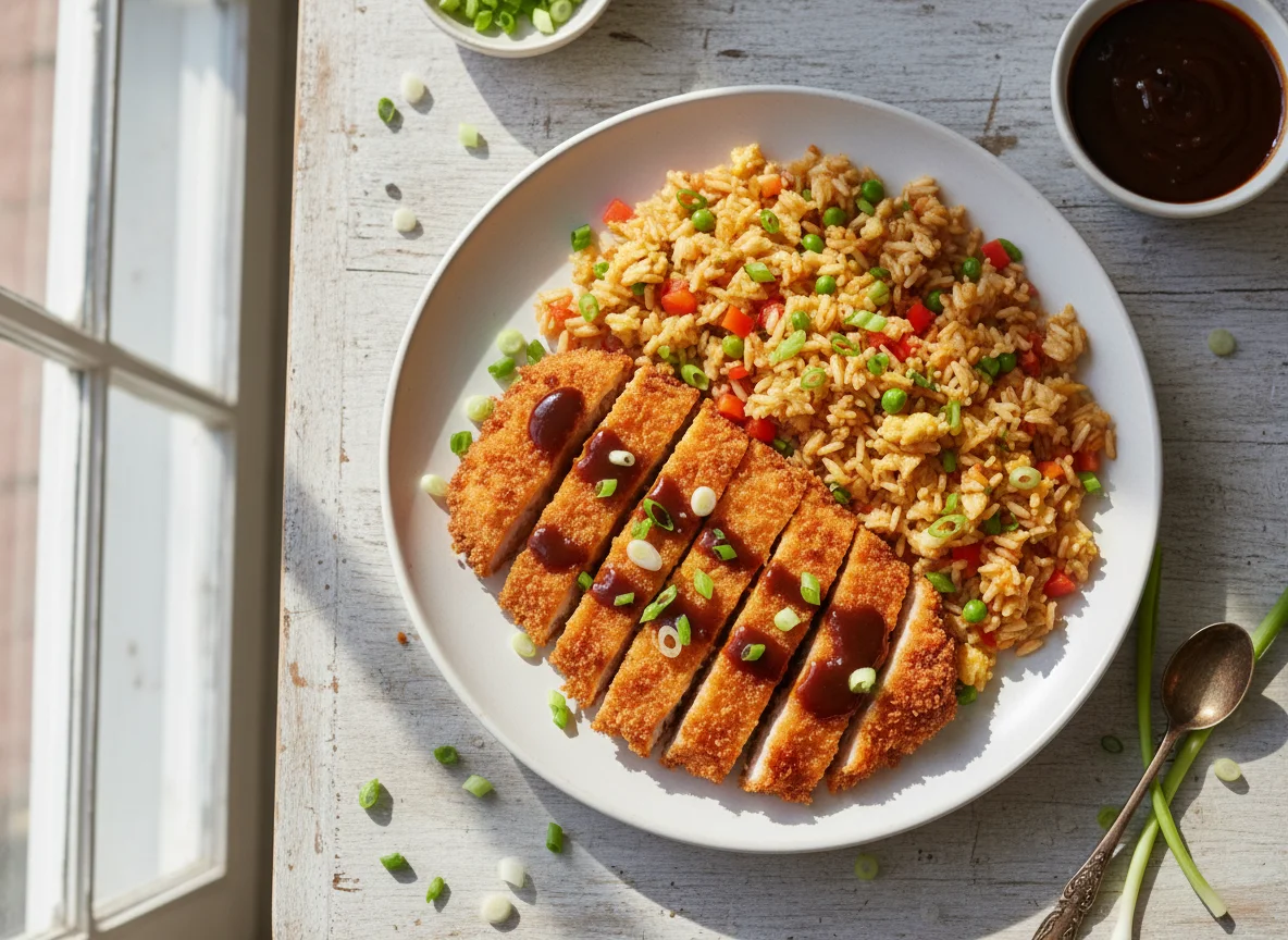 Katsu com Arroz Frito photo