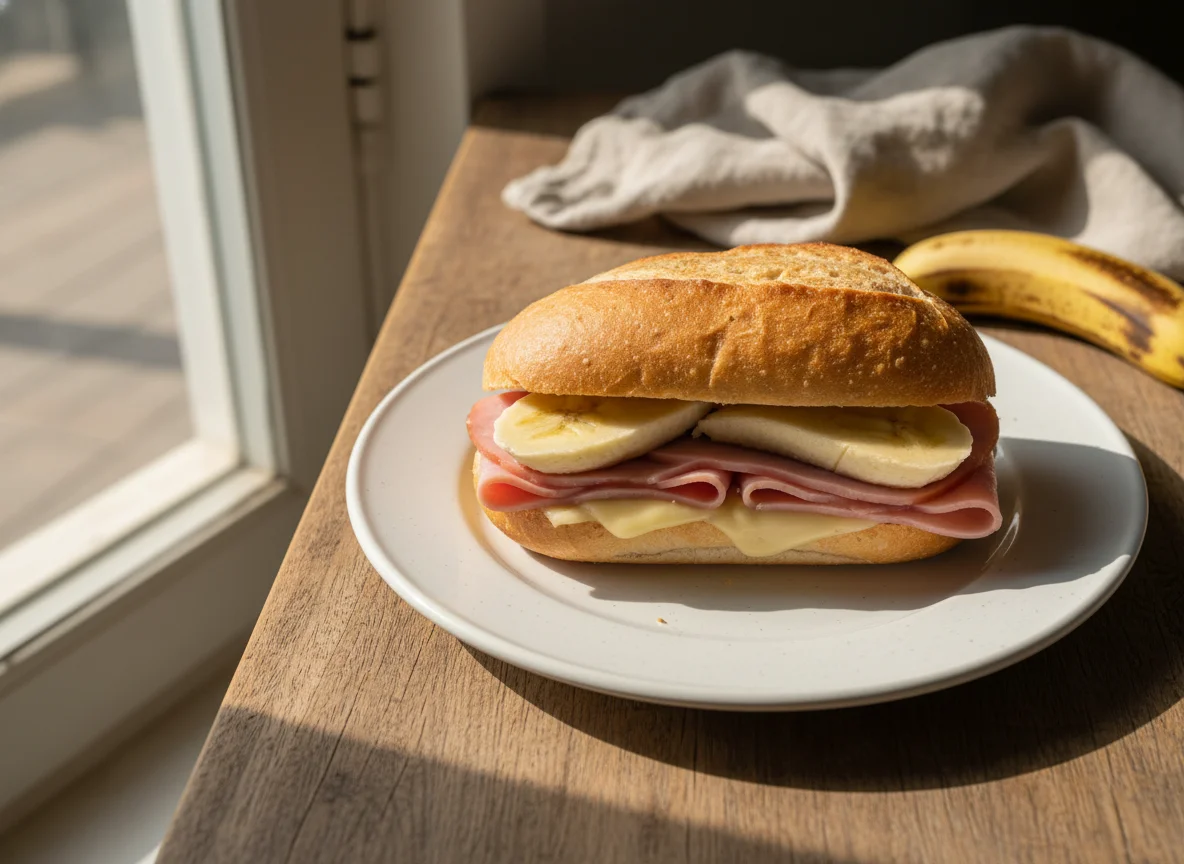 Lanche com banana photo
