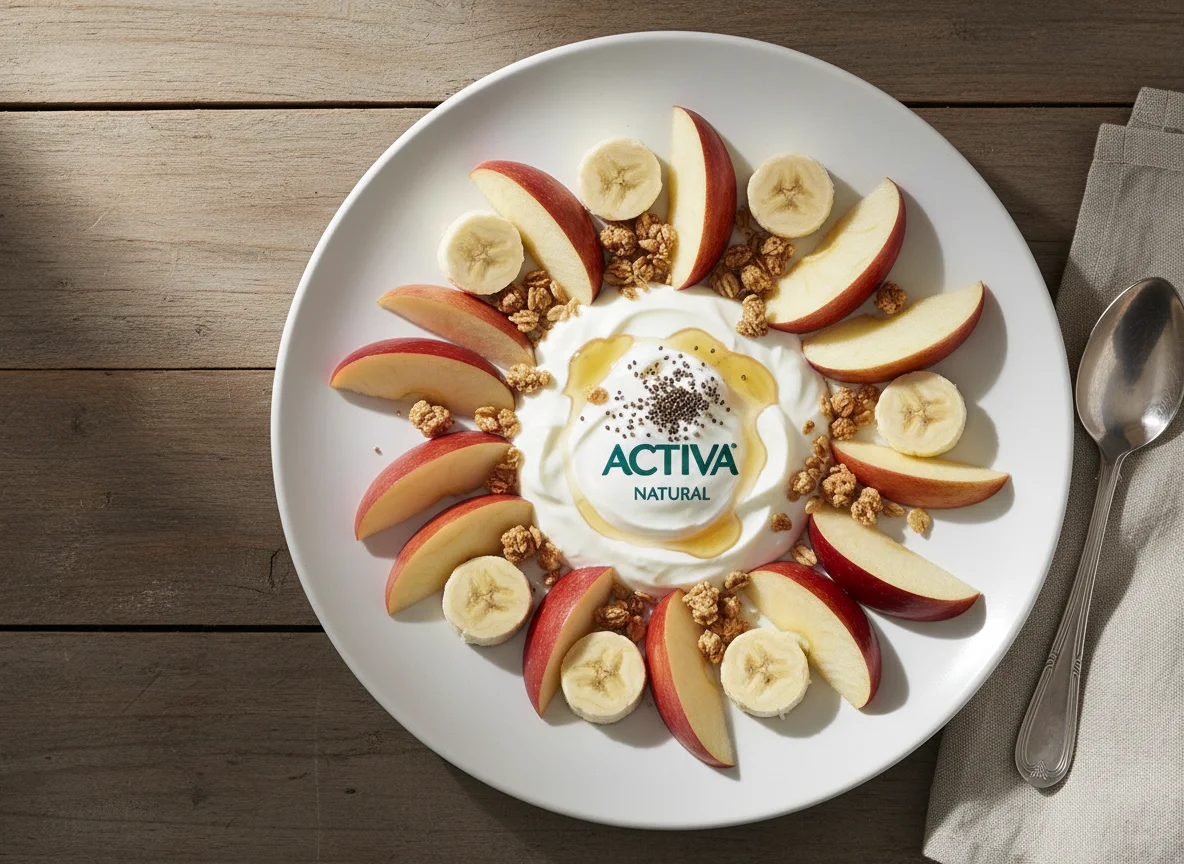 Lanche de fruta e iogurte photo