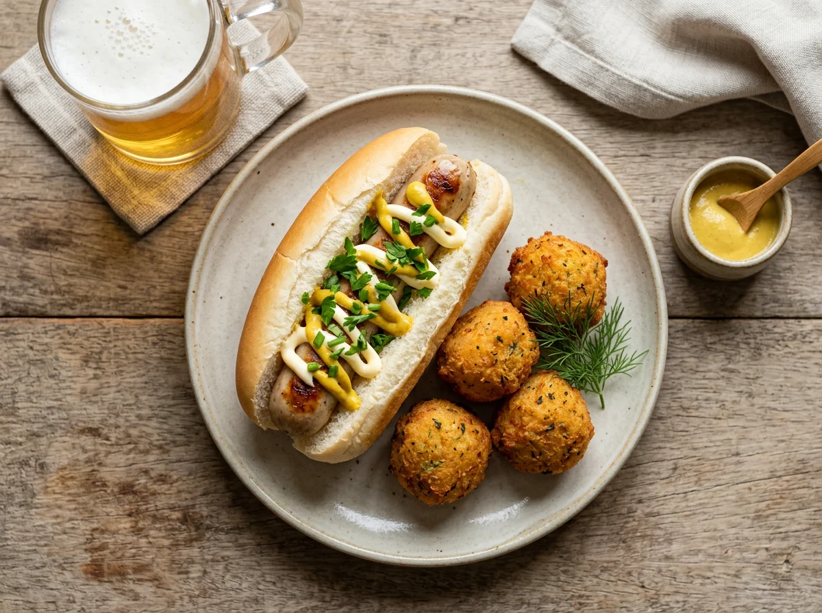 Lanche de Oktoberfest com bolinhos photo