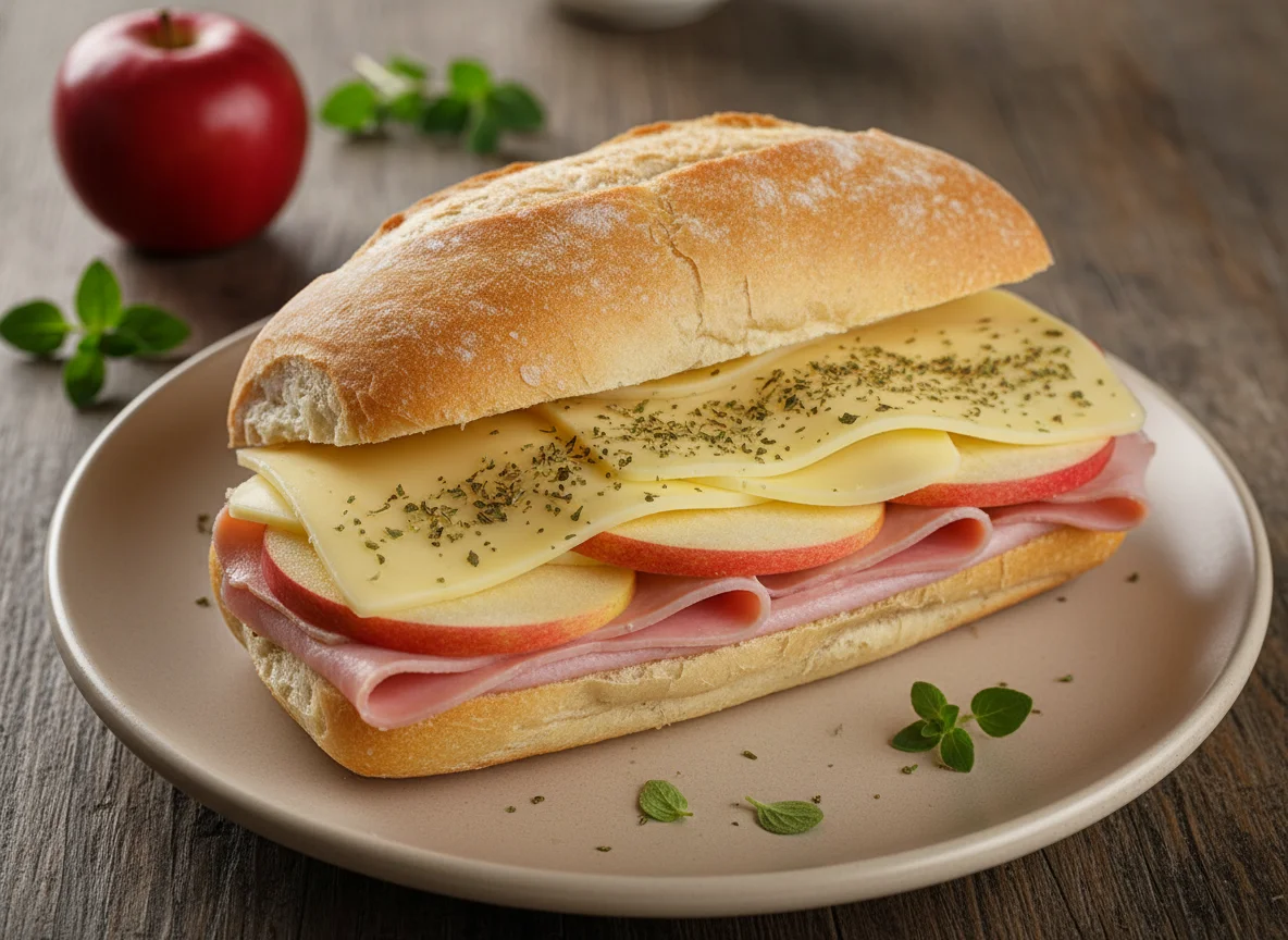 Lanche de queijo e maçã photo