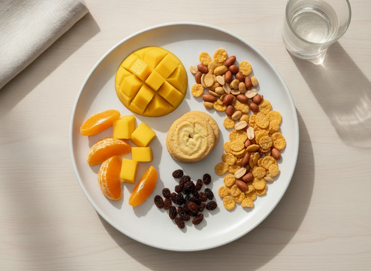 Lancheira com Frutas, Biscoitos e Mix de Castanhas photo