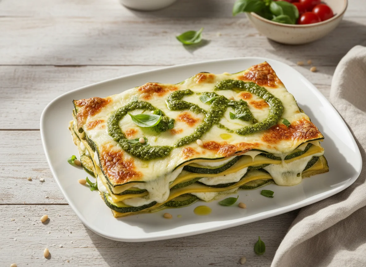 Lasagna de abobrinha com queijo photo