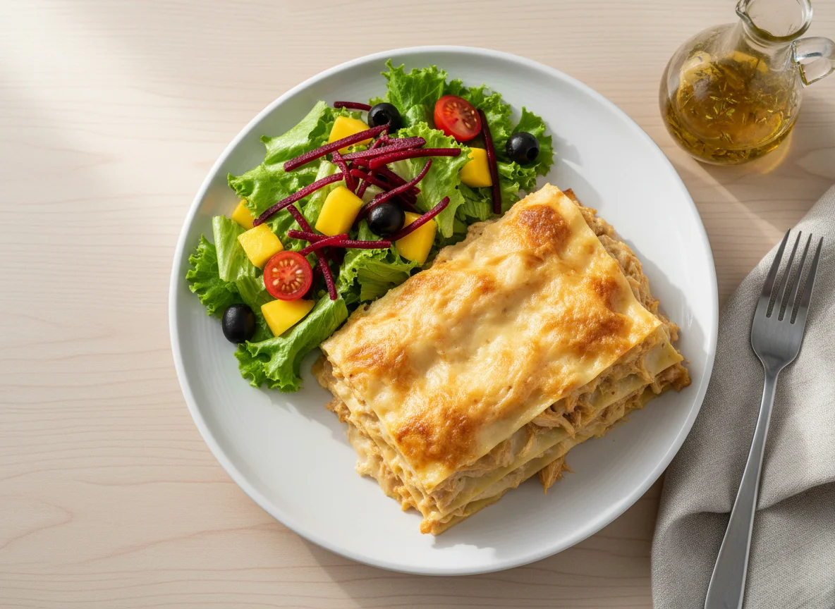 Lasanha com Salada Mista photo