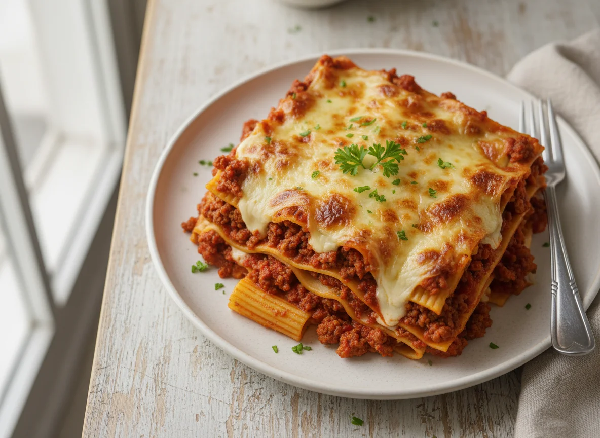 Lasanha de carne moída photo