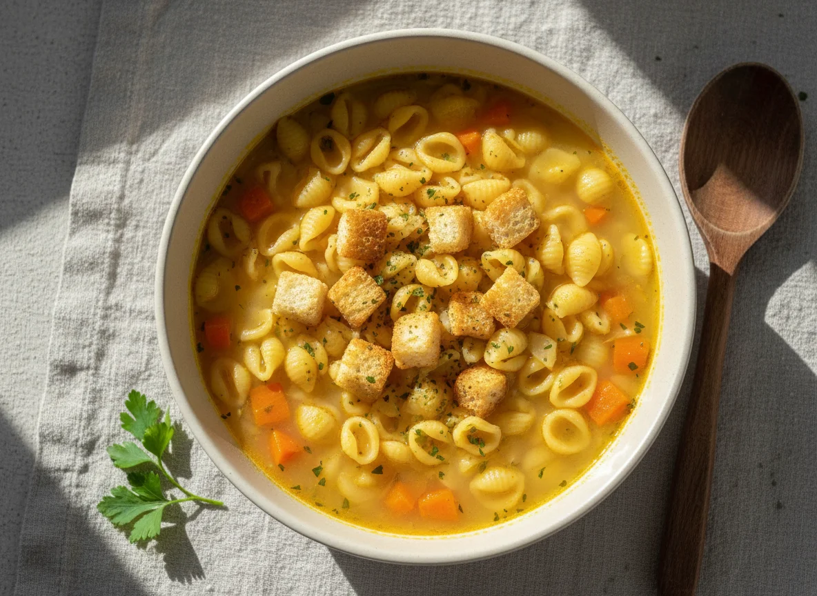 Macarrão com Legumes e Frango (Sopa Instantânea) photo