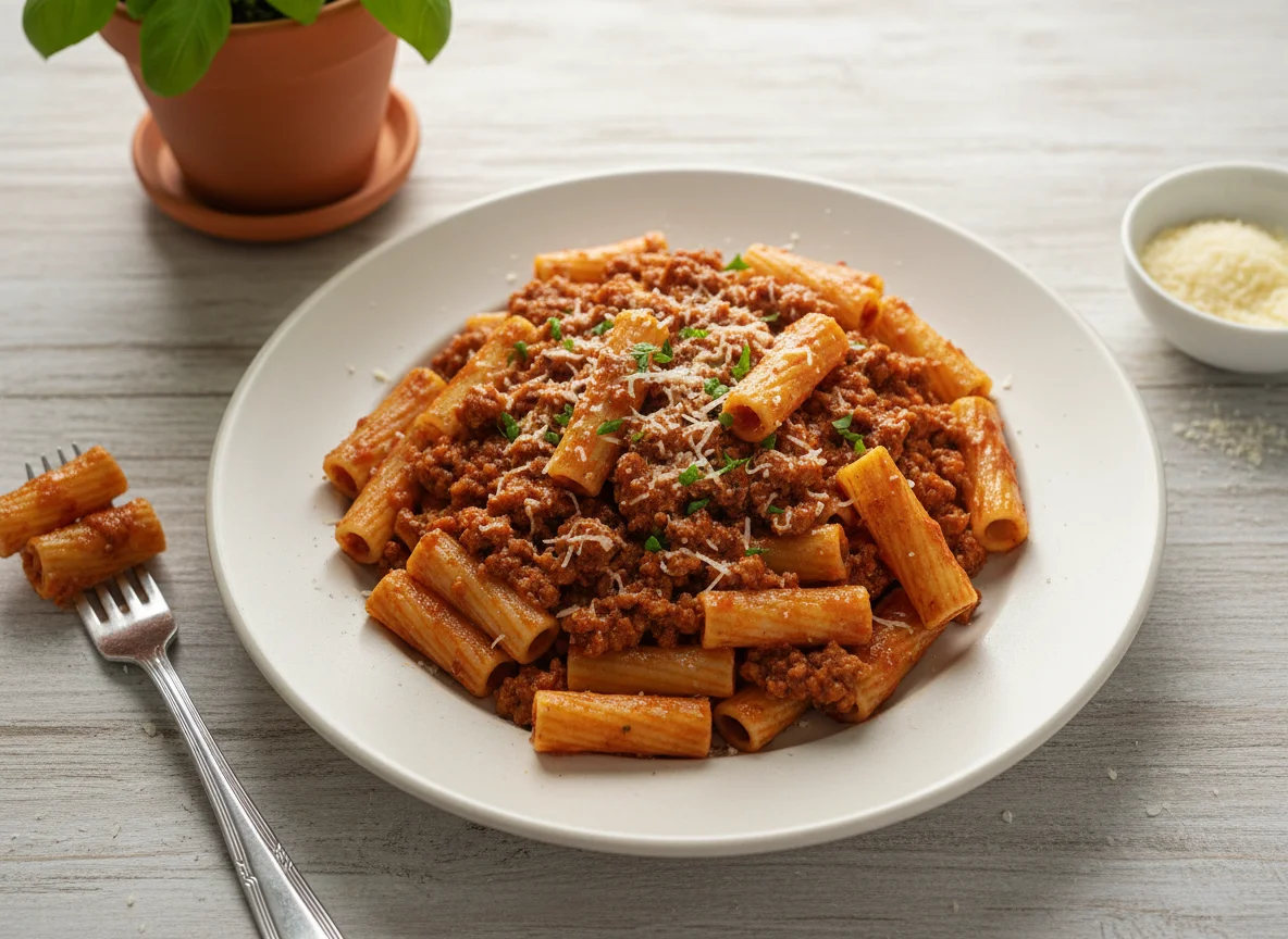 Macarrão com molho à bolonhesa photo