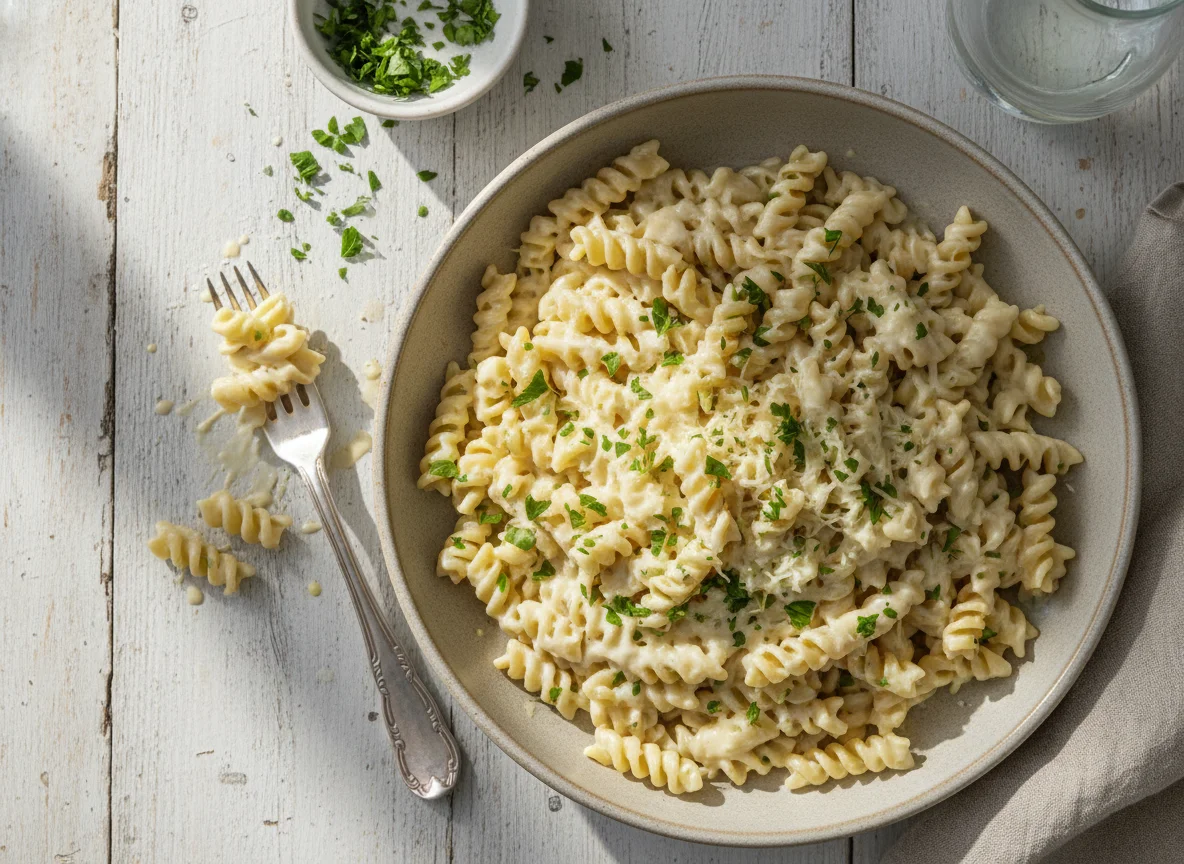 Macarrão com Molho Branco e Salsinha photo