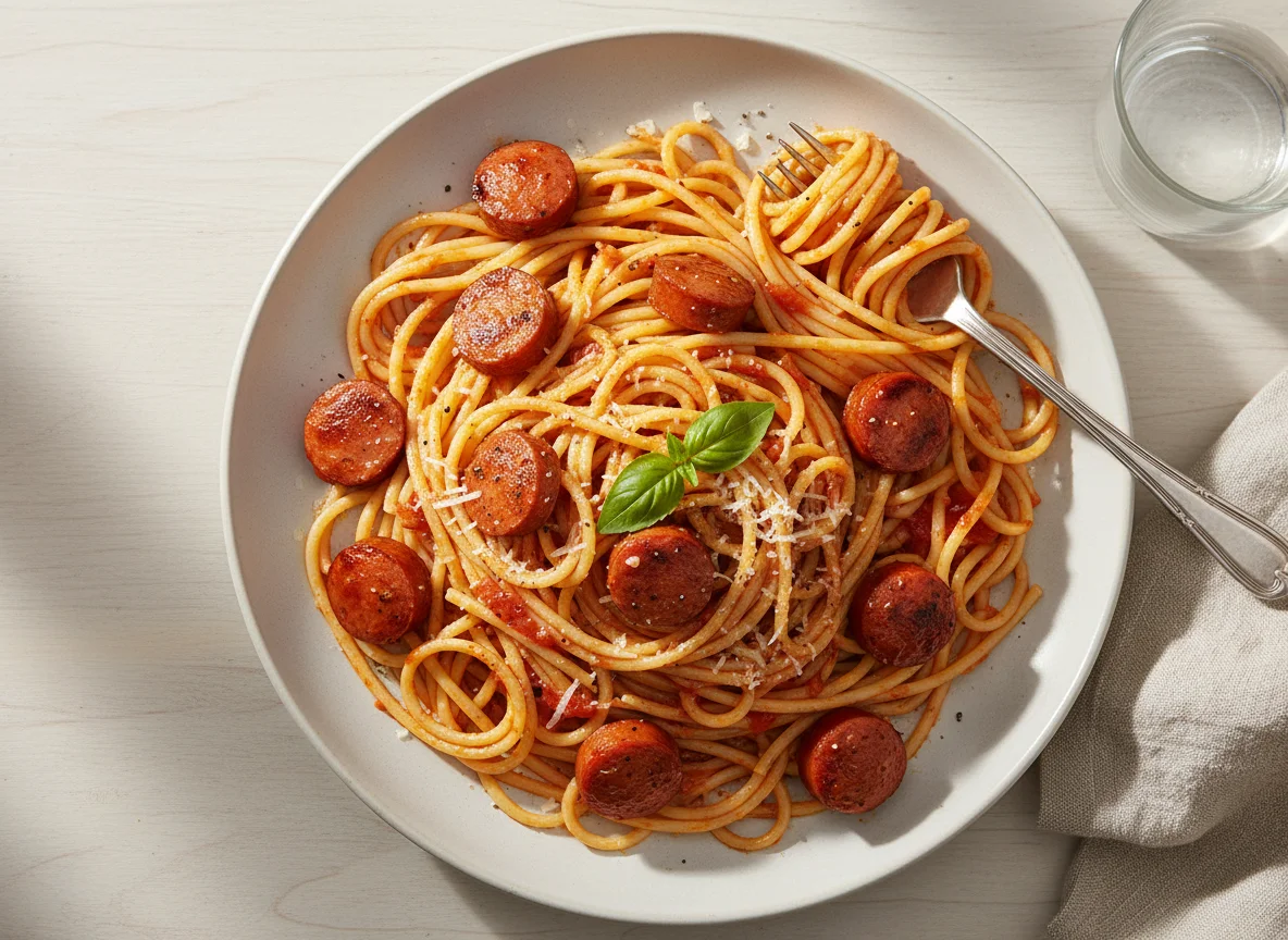 Macarrão com Salsicha photo