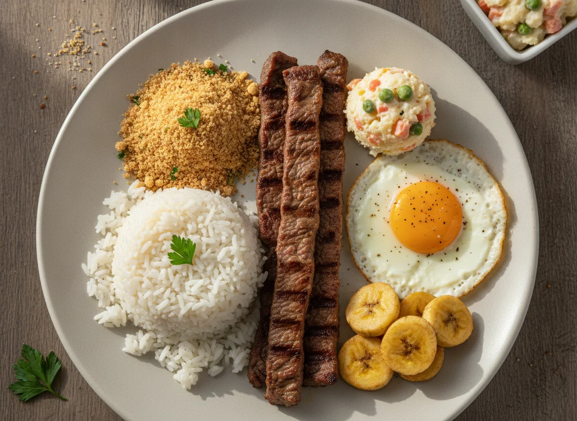 Marmitex Brasileira com Churrasco e Acompanhamentos photo