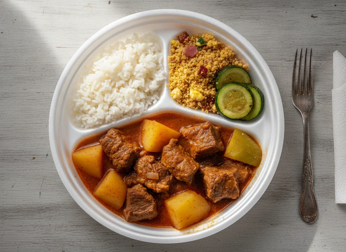 Marmitex de Carne de Panela com Farofa e Legumes photo