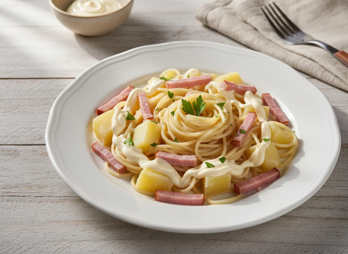 Massa com Batata e Fiambre photo