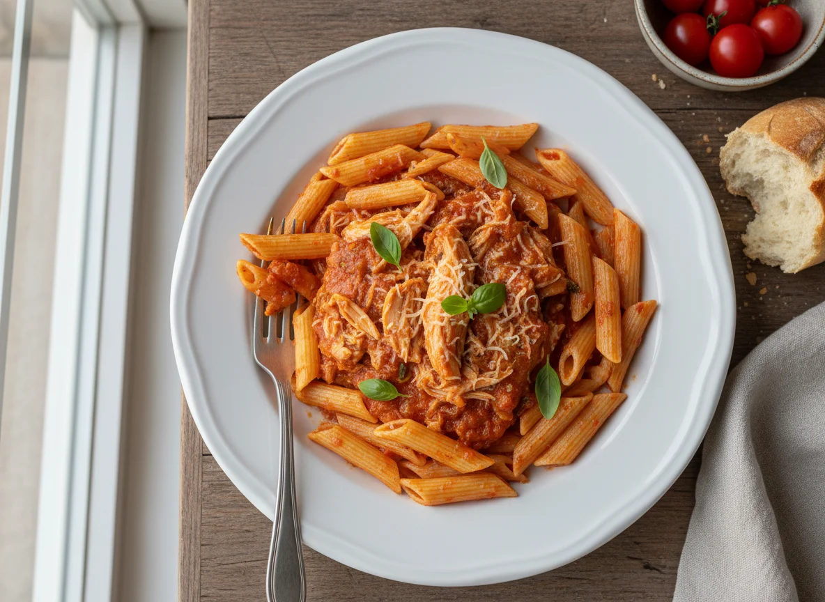 Massa com frango photo