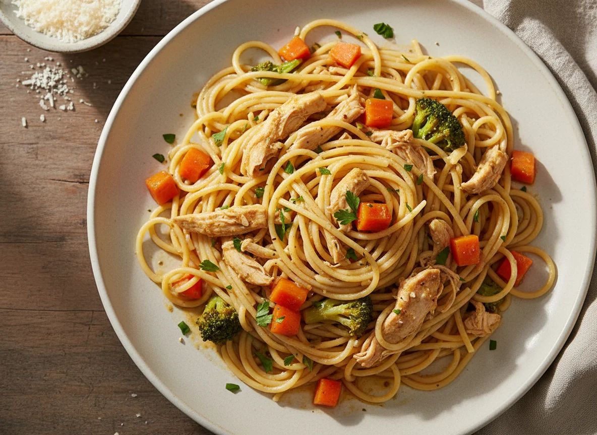 Massa com Frango e Legumes photo