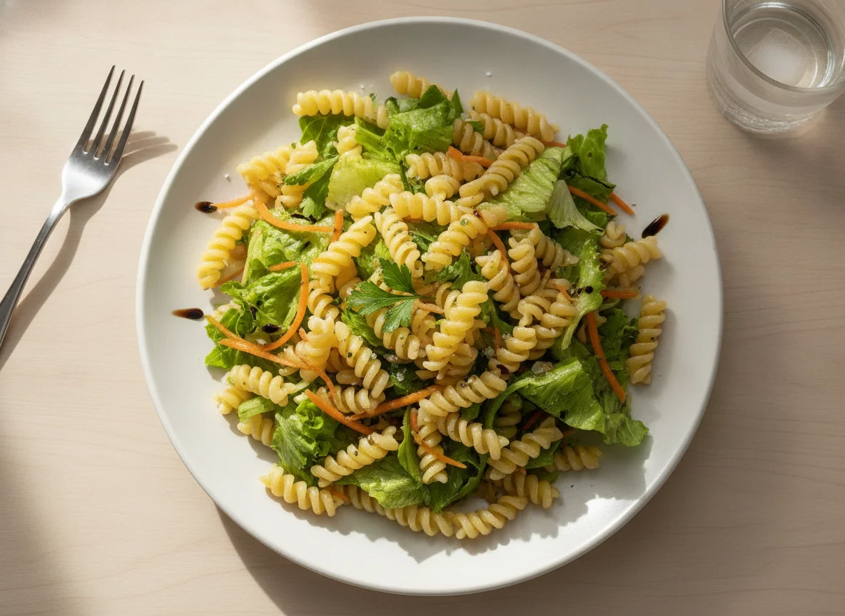 Massa com salada photo