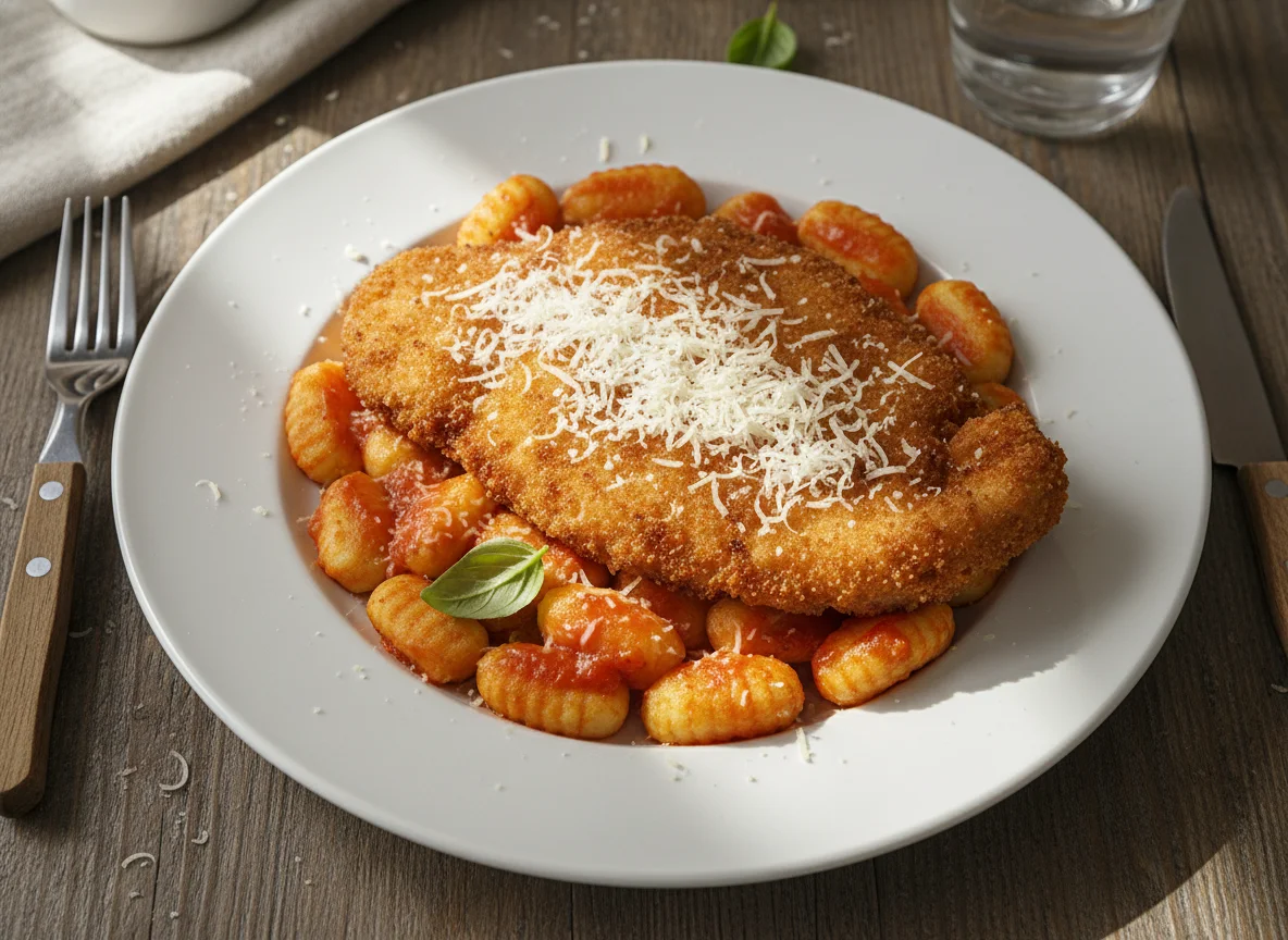 Milanesa com Nhoque ao Sugo photo