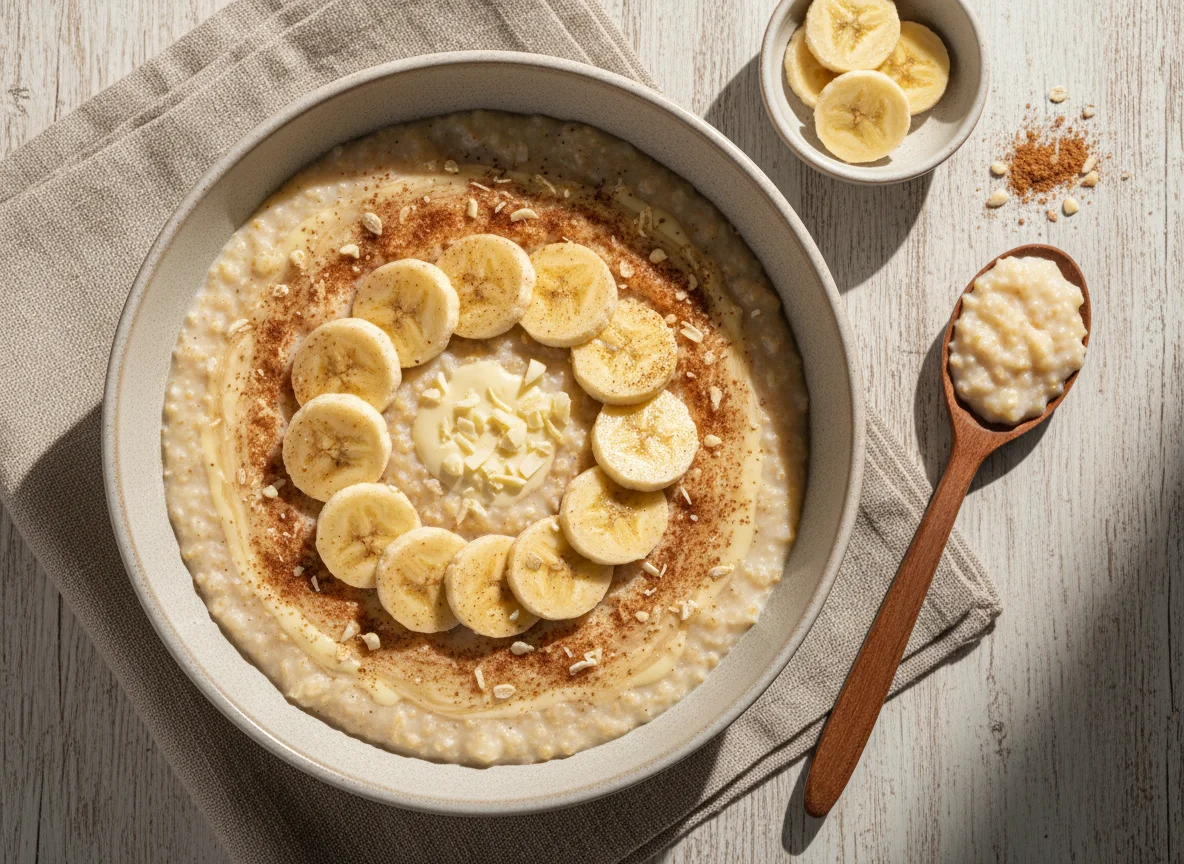 Mingau de Aveia com Banana e Whey photo