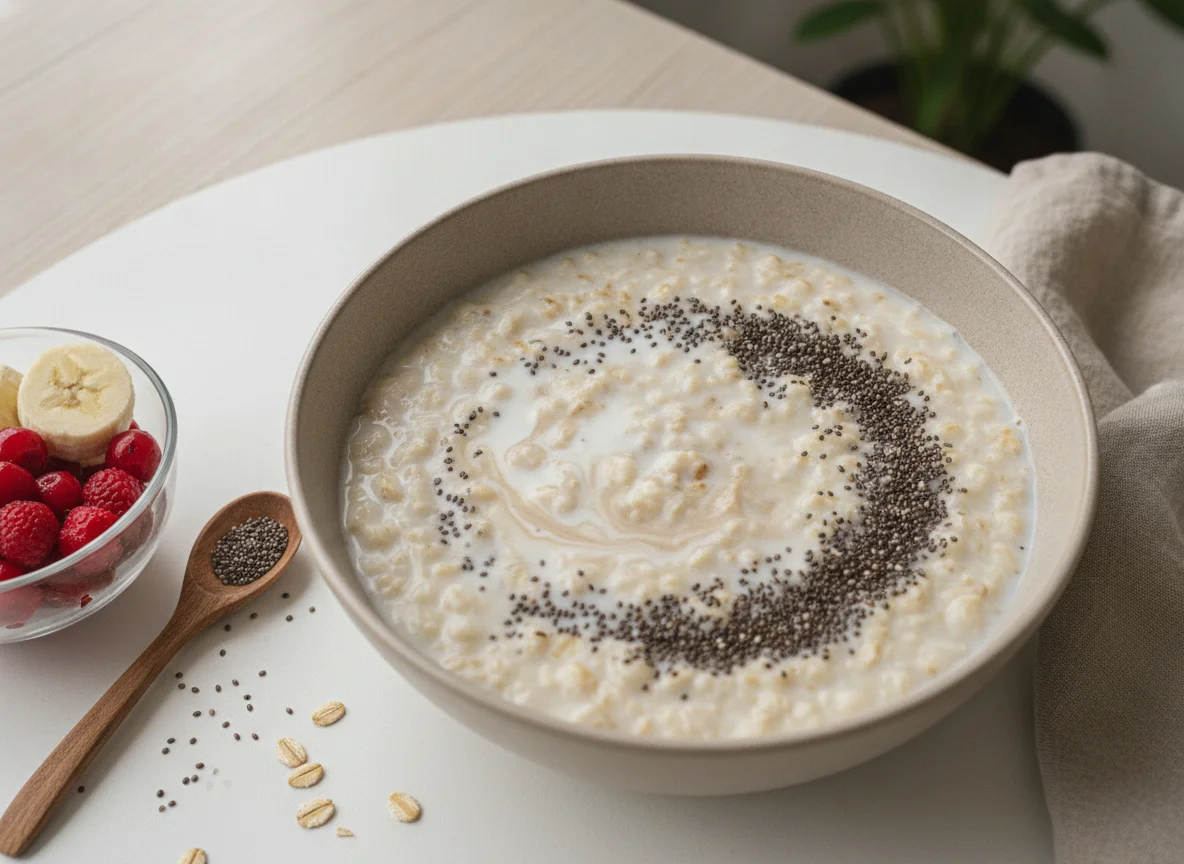 Mingau de aveia com chia photo