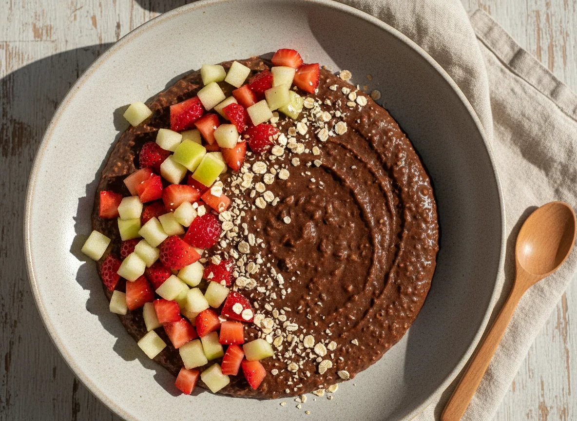 Mingau de aveia com frutas photo