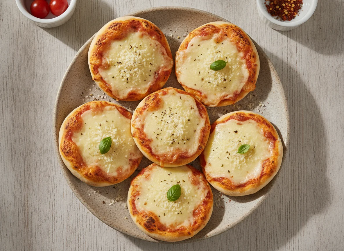 Mini pizza de queijo photo