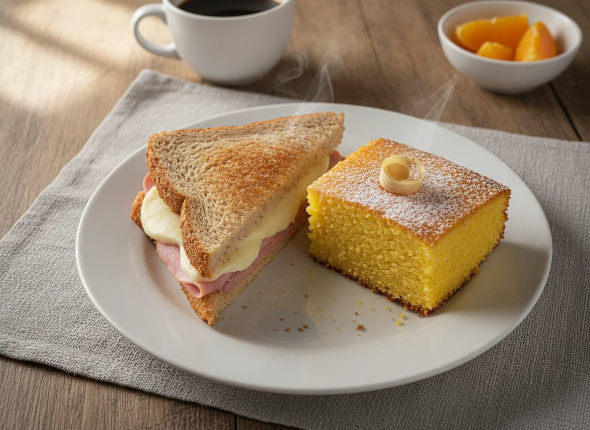 Misto Quente e Bolo de Milho photo