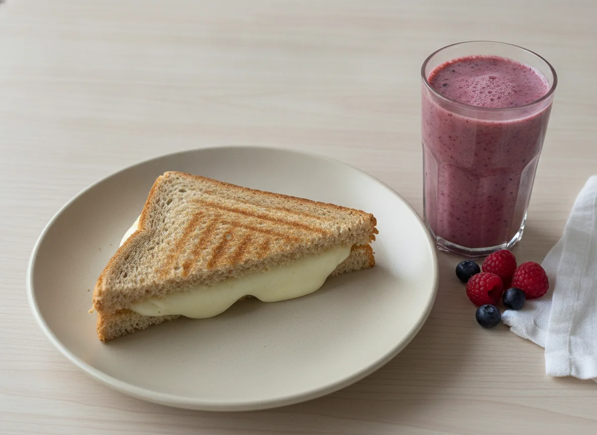 Misto Quente e Vitamina de Frutas Vermelhas photo